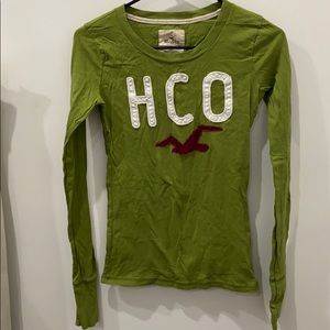 Long sleeve logo t- hollister
